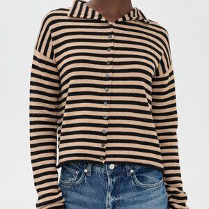 NWT! Alex Mill Taylor Striped Cardigan in Cotton Cashmere